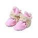 Zutano Cozie Fleece Baby Booties with Grippers, Hot Pink Furry, 12M