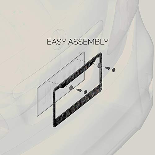 6 Glass+Diamond+License+Plate+Frame
