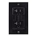 NewerTech Power2U USB Outlet, 20Amp Tamper Resistant Duplex Wall Outlet and 2.5Amp USB Charging Receptacle, Black