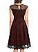 Missmay Women's Vintage Embroidered Lined Polka Dots Cocktail Swing Dress