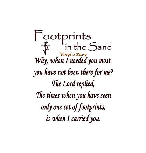 Amazon Com Footprints In The Sand Wall Decal Choose Color Handmade