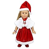 Banne Park Rids 18 Inches Red American Girl Simulatio Beauty Chirstmas New Bitty Princess Baby Doll's Clothes