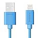Lumsing Lightning to USB Cable Apple Certified Sync and Charging Cord(3.3 Feet/1M) with Ultra Compact Connector Head for iPhone, iPod and iPad(Blue)