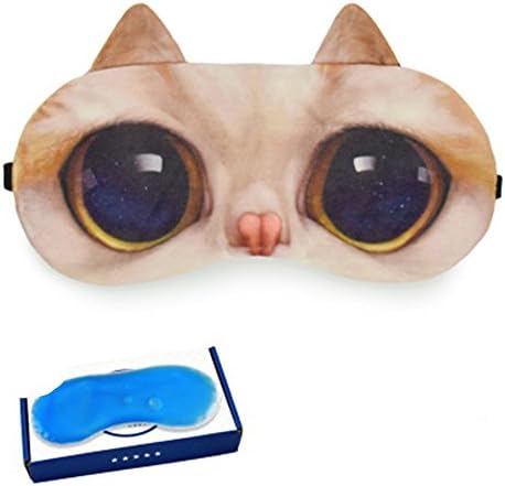 DUNAN Silk Eye Mask Soft Eye Bags Adjustable Sleeping Blindfold for Kids Girls Adult for Yoga Traveling Sleeping Party Hot steam eye mask [Ice patch]163
