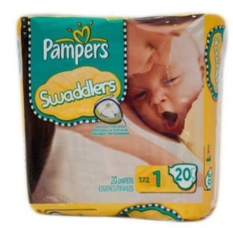 PAMPERS SWADDLER SIZE 1 20 COUNT