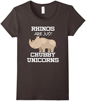 Womens Rhinos Are Just Chubby Unicorns T-shirt XL Asphalt