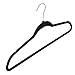 Juvale Velvet Hangers - for Shirts, Dresses, and Delicate Clothing - Non-Slip Velvety Smooth Texture - Slim Space Saving Design- Black- 50 Pack - 18 Inches