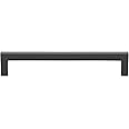 GLDERTE 3-3/4 N. Matte Black Sold Square Slm Cabnet Drawer Bar