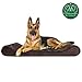 Furhaven Orthopedic Dog Bed for Large Dogs w/ Removable Washable Cover, For Dogs Up to 75 lbs - Minky Plush & Velvet Luxe Lounger Contour Mattress - Espresso, Jumbo/XL