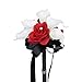 Angel Isabella Wedding Bouquet - Apple Red Silk Rose White Real Touch Calla Lily