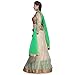 Janasya women's Pink net Lehenga with border