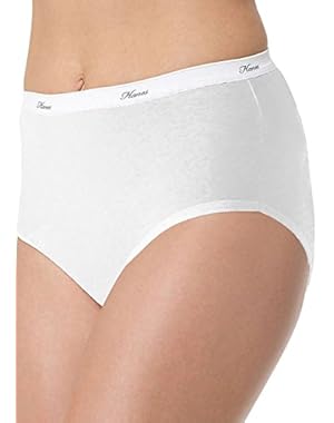 Womens Plus Cotton Brief 5-Pack P540AD, 11, White