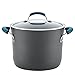 Rachael Ray Brights Hard Anodized Nonstick Stock Pot/Stockpot with Lid, 8 Quart, Marine Blue