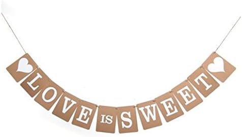 Iyhouse Just Married Wedding Bunting Cardboard Wedding Decoration