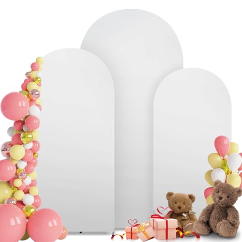 MEKOTRIN 3 Piezas de Fondo Cubierta de de Alta Elasticidad Espesar Fibra de Poliuretano Seda de Leche a Prueba de Decoloración para Fiestas de Boda 4FT, 5FT, 6FT