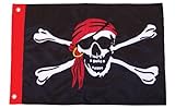 In the Breeze 12 by 18-Inch I'm a Jolly Roger Applique Pirate Flag