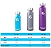 Glacier Point Vacuum Insulated Stainless Steel Water Bottle 25oz|17oz Double Walled Construction Premium Powder Coat Two Lids (Purple, 25 OZ)