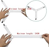 Alytimes Bed Sheet Fasteners 4PCS Heavy Duty Adjustable Clips White view 5