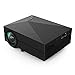 Tiptiper Mini LED Projector, 1000lumens, 800x480p Entertainment Home Cinema Theater Multimedia