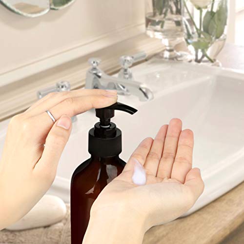 Yebeauty Pump Bottle, Pump Lotion Dispenser 17oz/500ml Empty Bottle with Pump Multipurpose for Emulsion Shampoo or Body Wash Bottle Pack of 2