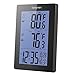 Fetanten Digital Wireless Indoor Outdoor Thermometer, Wireless Clock Calendar Thermometer with 5.7 Inch Weather Station Backlight Large LCD-Display and Double Alarm Clock Design(RT001)