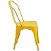 Flash Furniture Perry Commercial Grade Yellow Metal Indoor-Outdoor Stackable Chair
