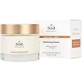 Sia Botanics Restoring Face Cream (65g/2.3oz Glass Jar) | Facial Moisturizer w/Aloe Vera, Jojoba, Avocado | Natural, Clean, Botanical Skincare for Women