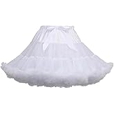 Lismyakey Women’s Petticoat Skirts Short Tulle Underskirts Chiffon Half Slips Fluffy Ballet Dress