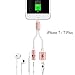 Dreamvasion 2 in 1 Lightning to 3.5mm Headphone Adapter,Charger and 3.5mm Earphone Jack Cable Adapter (No Music Control) for iPhone 7 / 7 Plus
