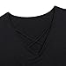 Leadingstar Women's Short Sleeve Tie Intersect V-neck A line Drape Shirt Dress