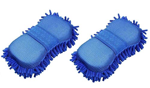 RBS CREATIONS Car Washing and Cleaning Duster with Smooth Microfibers and Hand Grip Elastic (colour may be vary) pack of 2