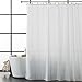 Aimjerry White Fabric Shower Curtain 71 by 71 Inch Cleaning Waterproof Polyester Bathroom Curtain