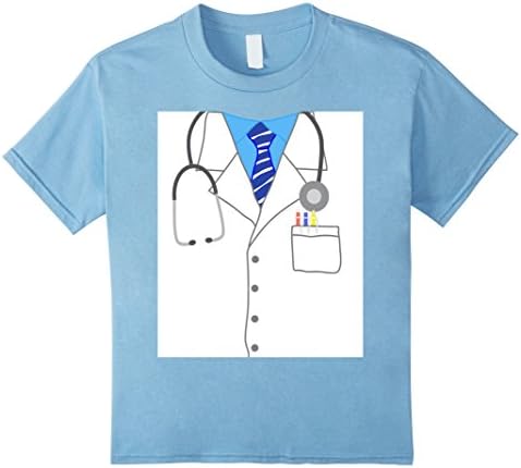 Kids Doctor Costume Dr. Profession Funny T-shirt Joke Hospital 10 Baby Blue