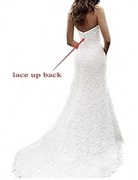 Eldecey vestido de novia largo de encaje para la playa o el piso