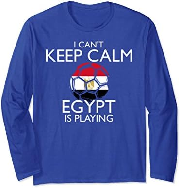 Unisex Egypt Football Jersey 2018 Egyptian Soccer Long Sleeve Shirt Large Royal Blue