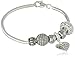 CHARMED BEADS Sterling Silver Love With All Your Heart Bead Charm Bracelet, 7.5