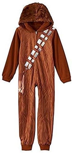 STAR WARS CHEWBACCA Size 6 One-Piece Hooded Pajama Sleeper w/ Fur Hood