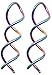 Body Accentz Earrings Rings 316L Surgical Steel Swirl Twist Tapers - Sold as a pair Rainbow