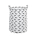 Baynne Linen Laundry Basket, Laundry Storage Bin Washing Basket with Handles Collapsible Laundry Storage Container Dirty Clothes Sorter Organization Bin