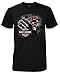 Harley-Davidson Men's Skull & Stripes Short Sleeve Crew Neck T-Shirt, Black