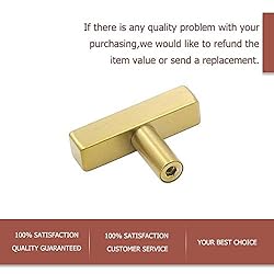 goldenwarm 2Pack Brushed Brass Cabinet Knobs