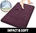 Yimobra Memory Foam Bath Mat, Large 31.5 by 19.8 Inches, Soft and Comfortable, Super Water Absorption, Non-Slip, Thick, Machine Wash, Easier to Dry for Bathroom Floor Rug, Potent Purple