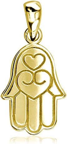 Small Hamsa, Hand of God Charm in 18K Yellow Gold