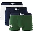 Lacoste Men's Cotton Stretch Big Croc Print Trunks, 3-Pack