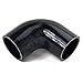 Squirrelly 2.5" to 2 1/2 inch 90 Degree Elbow Black Silicone Intercooler Intake Coupler