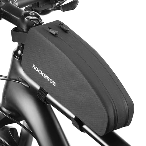 Photo 1 of ROCKBROS Top Tube Bag Waterproof Bike Frame Bag with Dual Zippers Bike Pouch 1.6L