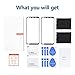 JSAUX Galaxy S8 Plus Screen Protector, Full Coverage 3D Curved Tempered Glass Premium High Clear Film 9H Hardness Anti-Scratch Free-Bubble with for S8 Plus 6.2” (Black)