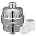 12 Stage Shower Water Filter for Hard Water, Shower Filter Removes Chlorine Universal Showerhead Filter High Output with 2 Replacement Cartridge Filters, Improves Your Hair, Skin and Nails, Chrome