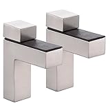 KES HSB301B-2-P2 Solid Metal Adjustable Wood/Glass Shelf Bracket Wall Mount 2 Pcs or One Pair, Brushed Nickel