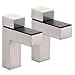 KES Adjustable Wood/Glass Shelf Bracket Solid Metal Wall Mount 2 Pcs or One Pair, Brushed Nickel，HSB301B-2-P2